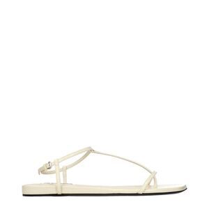 Jil Sander Beige Leather Flip-Flop Women's Sandals